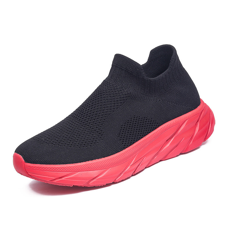Damen Sneaker Atmungsaktiv Strick Schuhe Bequem Flexibel