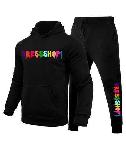 Herren Sportset Hoodie Jogginghose Farbverlauf Modern