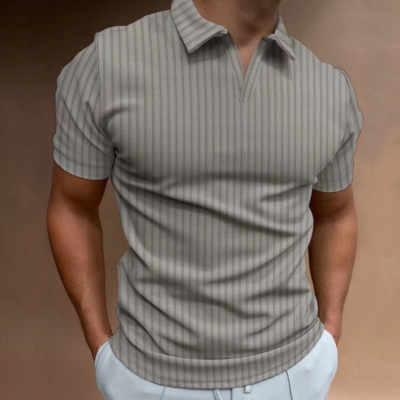 Herren Polo-Shirt Streifenmuster Modern Sportlich