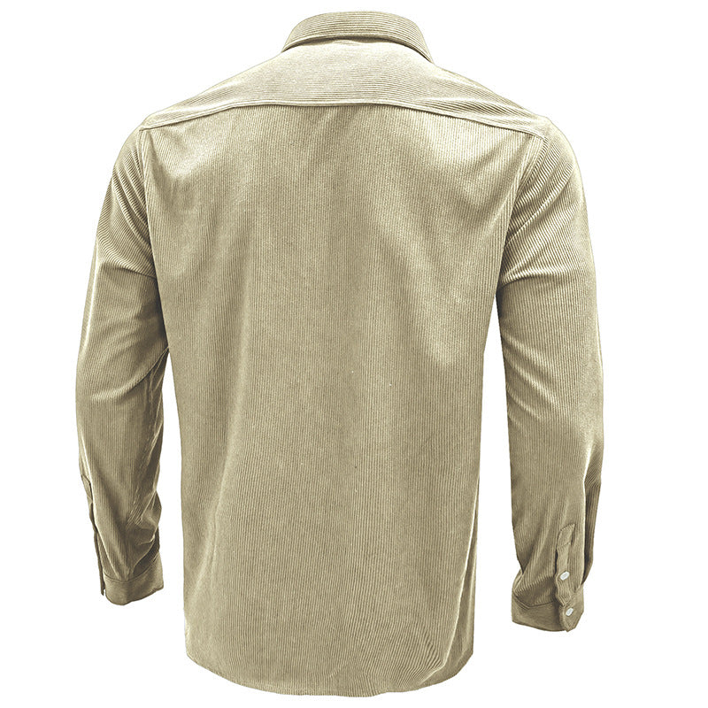Herren Hemd Kord mit Brusttaschen Modern Slimfit