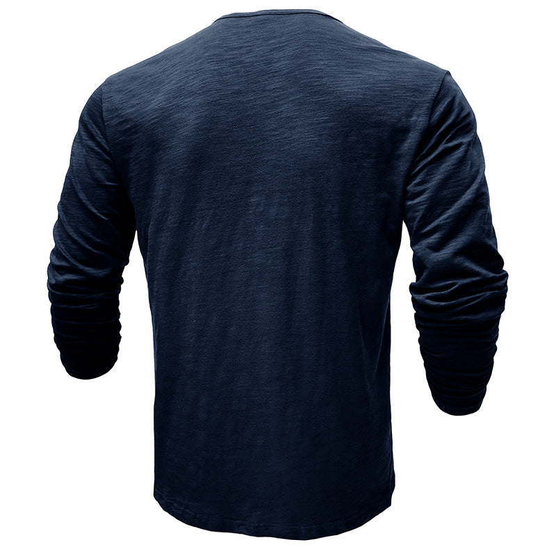 Herren Langarmshirt Mit Knöpfen Elegantes Design