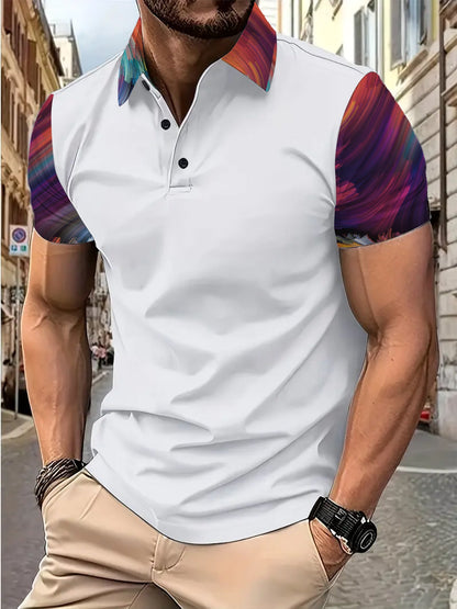 Herren Poloshirt Mit Grafikdruck Modern Berlin Style