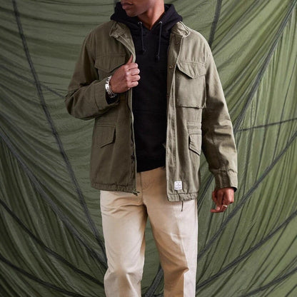 Herren Jacke Lässig Mit Taschen Hoch Kragen - BerlinGlamour