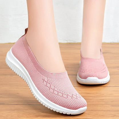 Damen Sneaker Bequem Luftig Slip-On Flexibel