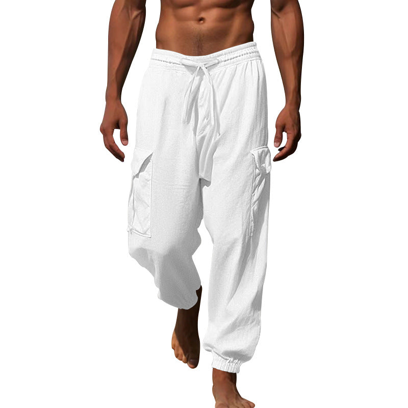 Herren Cargo-Hose elastisch mit Seitentaschen Bequem