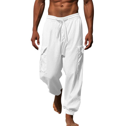 Herren Cargo-Hose elastisch mit Seitentaschen Bequem