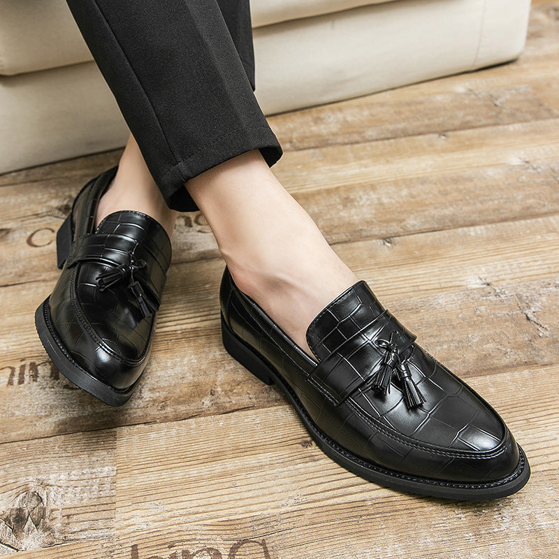 Damen Mokassins Leder Quasten Detail Modern