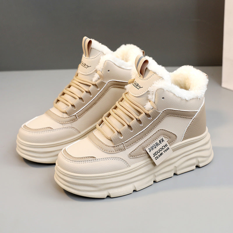 Damen Sneaker Hochmodisch Kuschelig Rutschfest