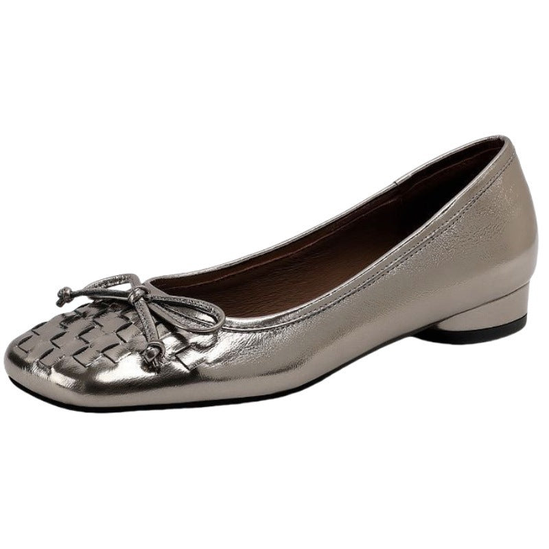 Damen Ballerinas Geflochtene Schuhe Komfortabel