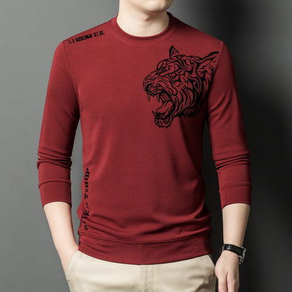 Herren Langarmshirt Tiger Grafik Modern Style - BerlinGlamour