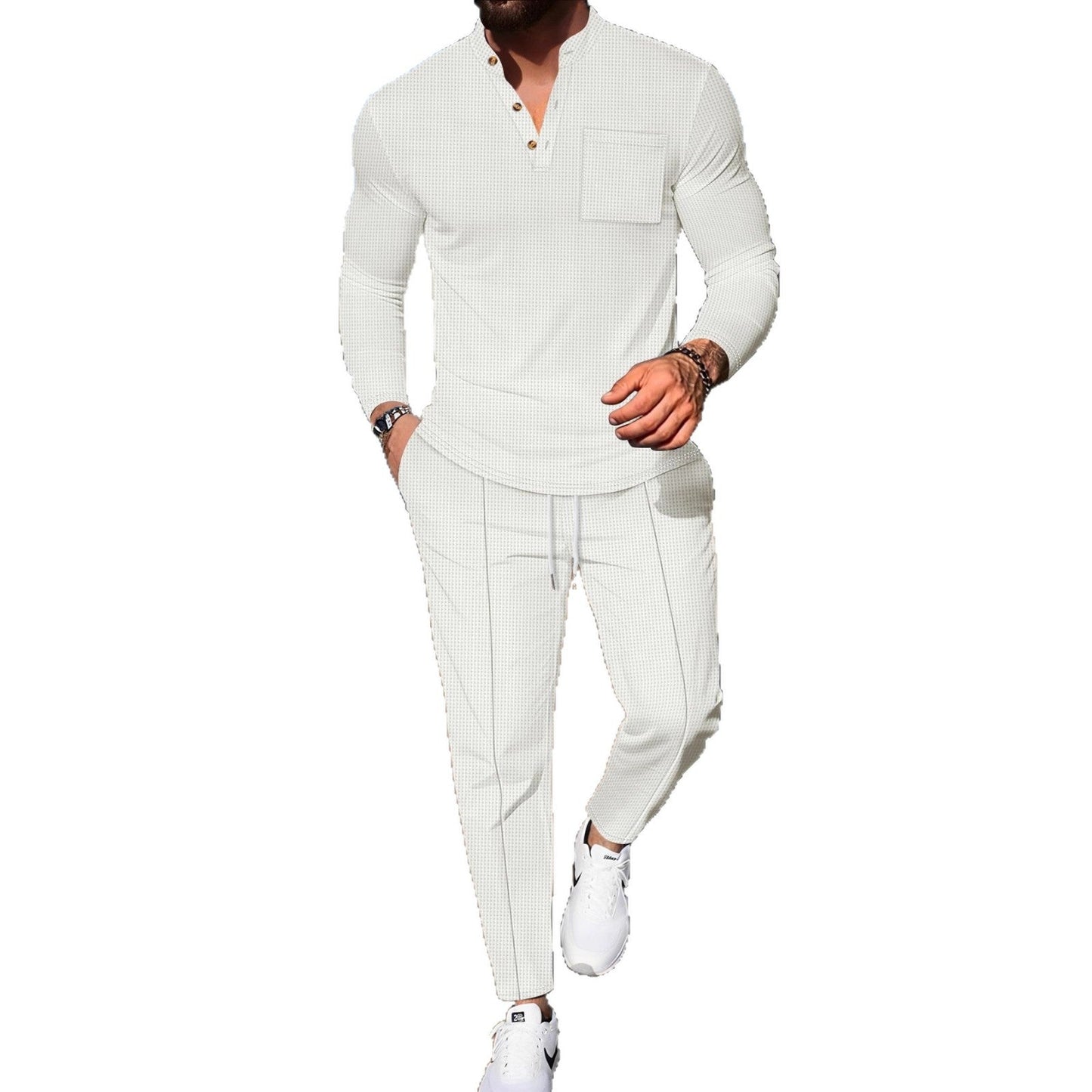 Herren Freizeitoberteil mit lässiger Sportshose Modern