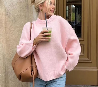 Damen Oversized Pullover aus Baumwolle Großgefertigt Bequem