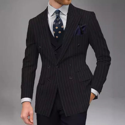 Herren Blazer Doppelt gefüttert Business Elegant Punktmuster