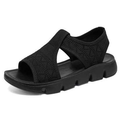 Damen Sandalen Bequem Elastisch Rutschfest