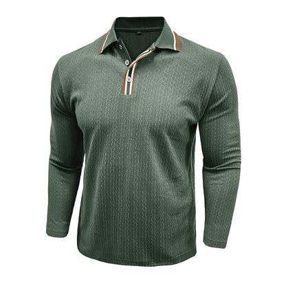 Herren Polo-Shirt Modern mit Struktur und Slim-Fit Kragen