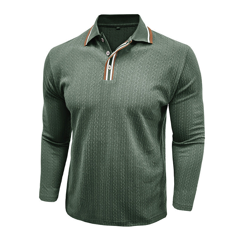 Elegantes Herren Polohemd Langarm Modern Berlin Style