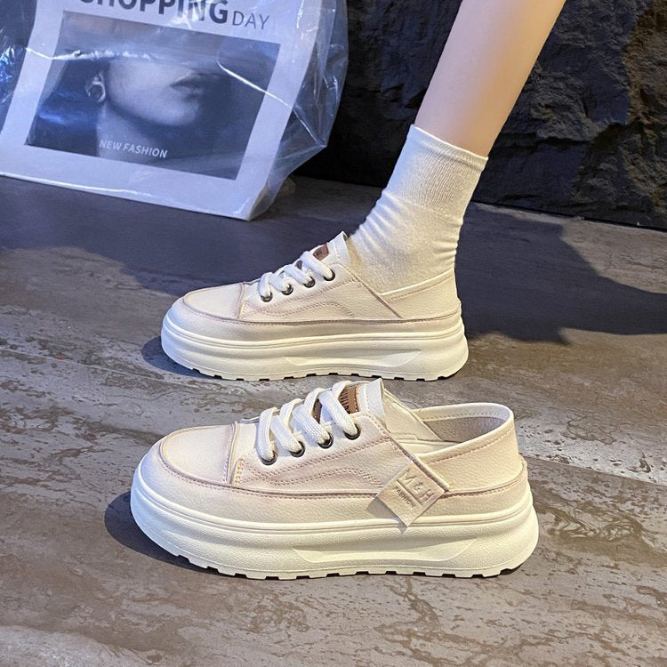 Damen Sneaker Plateau atmungsaktiv mit elastischem Riemen