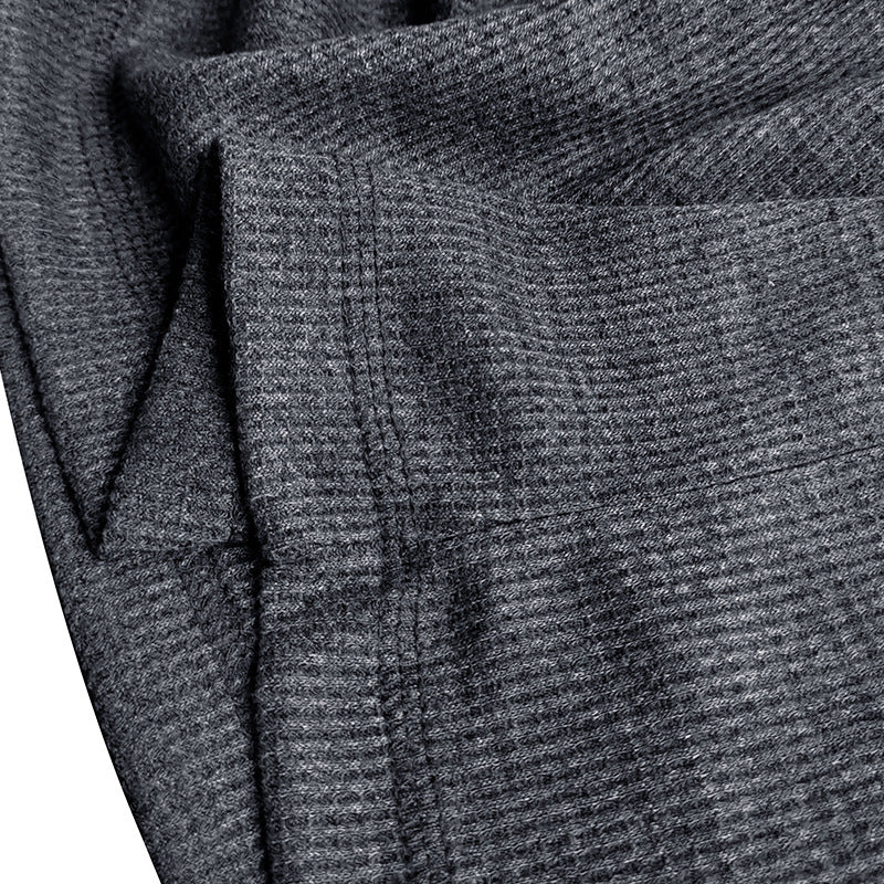 Herren Langarmhemd Stehkragen Modern Kontrastdetails