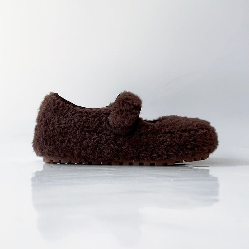 Damen Hausschuhe Weich Warm mit Verstellbarem Riemen