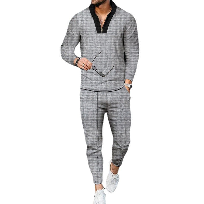 Herren Anzug Modern Stehkragen Strukturiert Casual