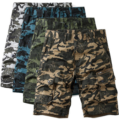 Herren Cargoshorts Camouflage Modern Mit Taschen - BerlinGlamour