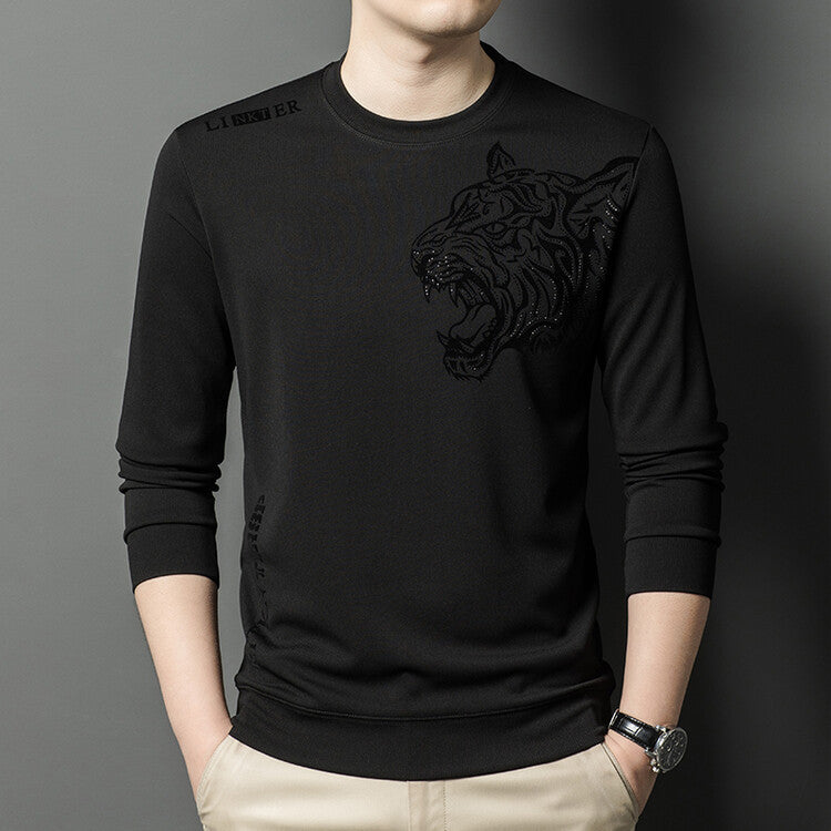 Herren Langarmshirt Tiger Grafik Modern Style