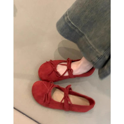 Damen Ballerinas Schleifen Design Bequem Komfort - BerlinGlamour
