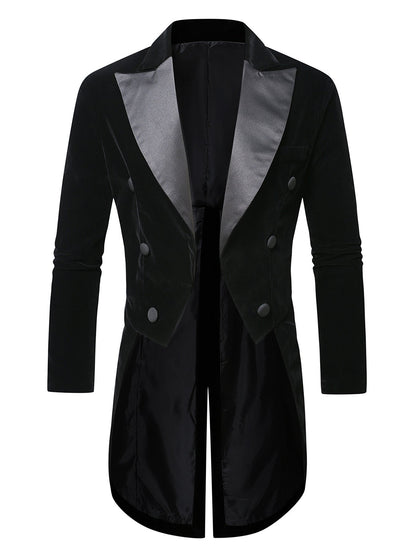 Herren Samt Blazer Elegant mit Glanzrevers Modern