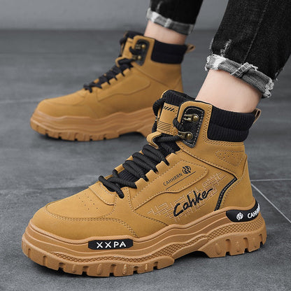 Damen Stiefel High-Top Boots Robust Wasserdicht Mit Gepolsterter Knöchelpartie