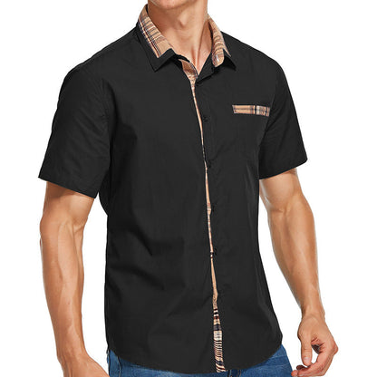 Herren Hemd Kurzarm Kariert Modern Berlin Style
