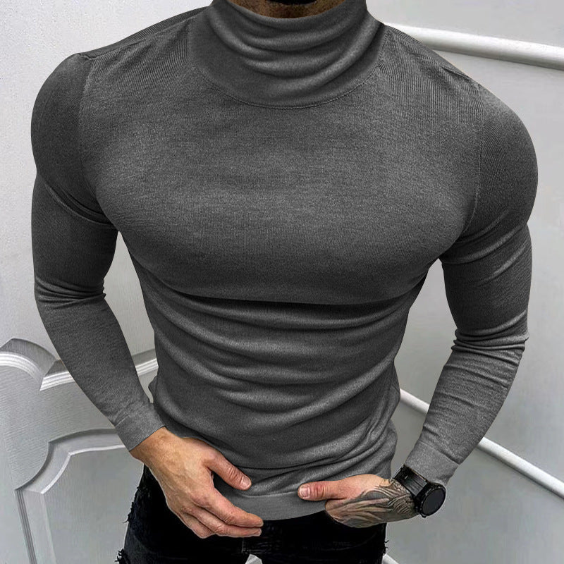 Herren Rollkragenpullover Eleganter Baumwollmix Modern