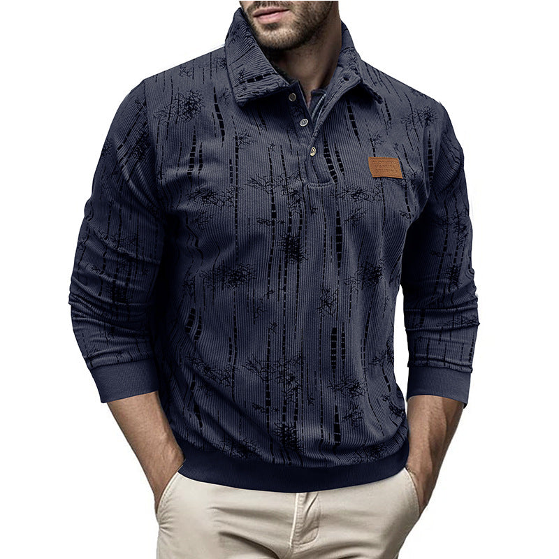 Herren Pullover Stehkragen Modern Muster - BerlinGlamour