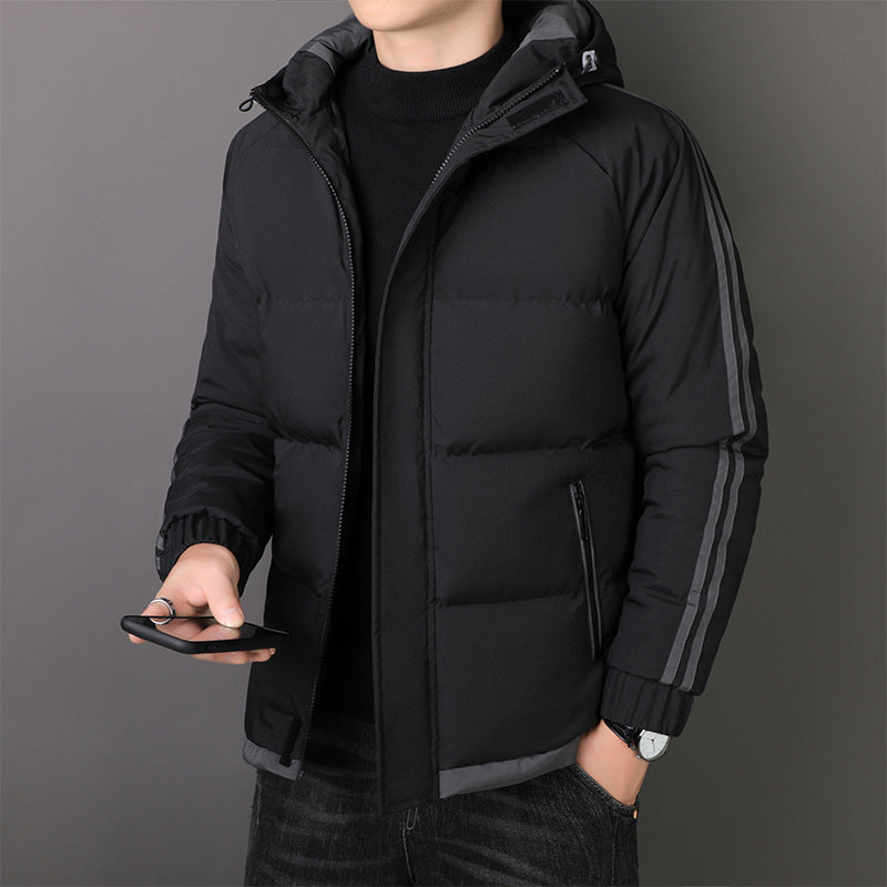 Herren Winterjacke isoliert mit Kapuze und Futter