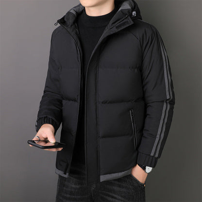 Herren Winterjacke isoliert mit Kapuze und Futter