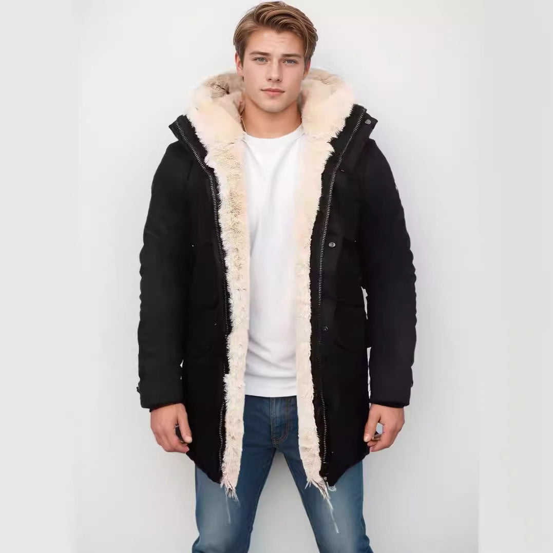 Damen Parkajacke Warm Sherpa Futter Winterjacke