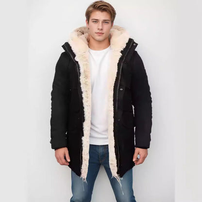 Damen Parkajacke Warm Sherpa Futter Winterjacke