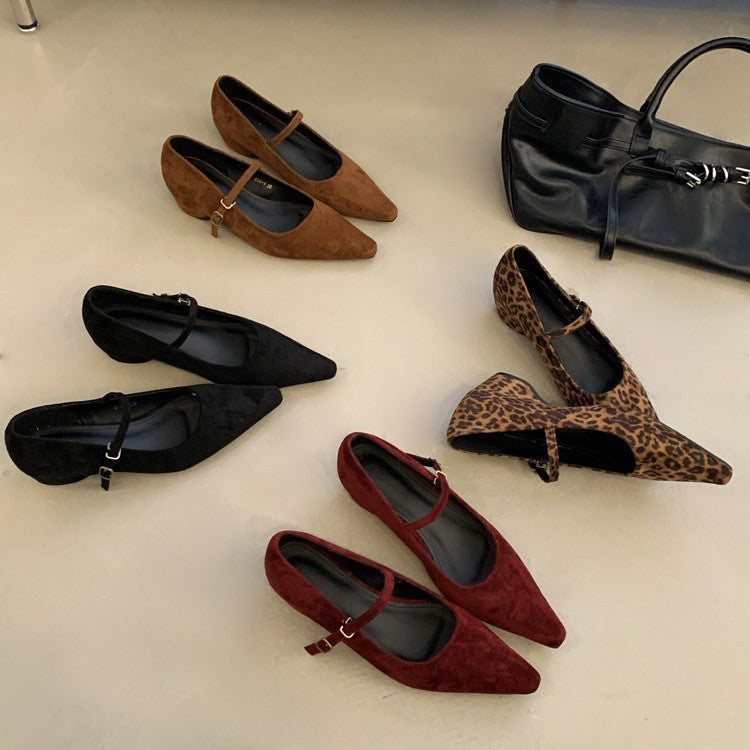 Damen Slingback Ballerinas Elegant Veloursleder Schuhe - BerlinGlamour
