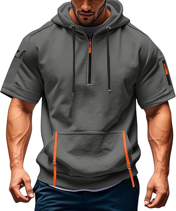 Herren Hoodie Freizeitjacke Mit Reißverschlusstaschen Modern
