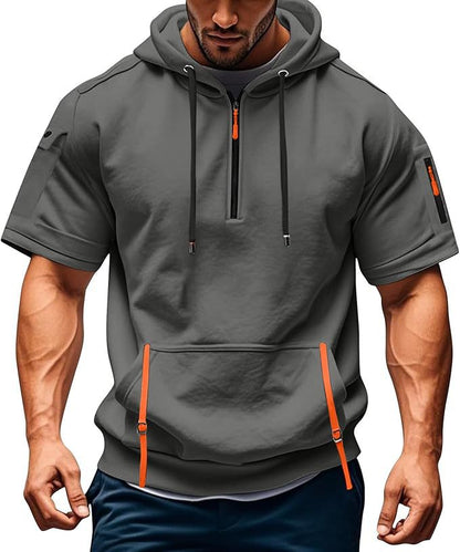 Herren Hoodie Freizeitjacke Mit Reißverschlusstaschen Modern