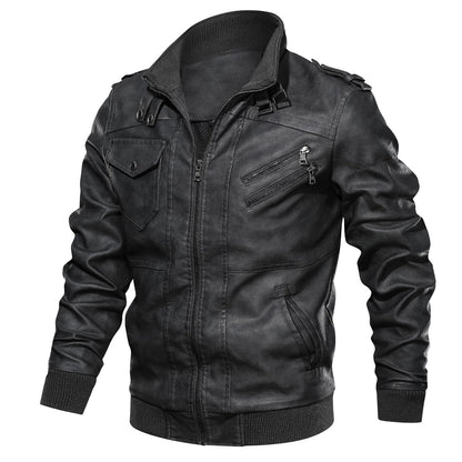 Herren Lederjacke Schwarz Modern Berlin Style - BerlinGlamour