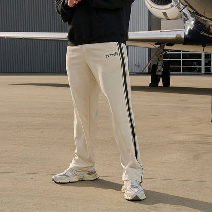 Sportliche Herrenhose mit Streifen Seitenstreifen Freizeit
