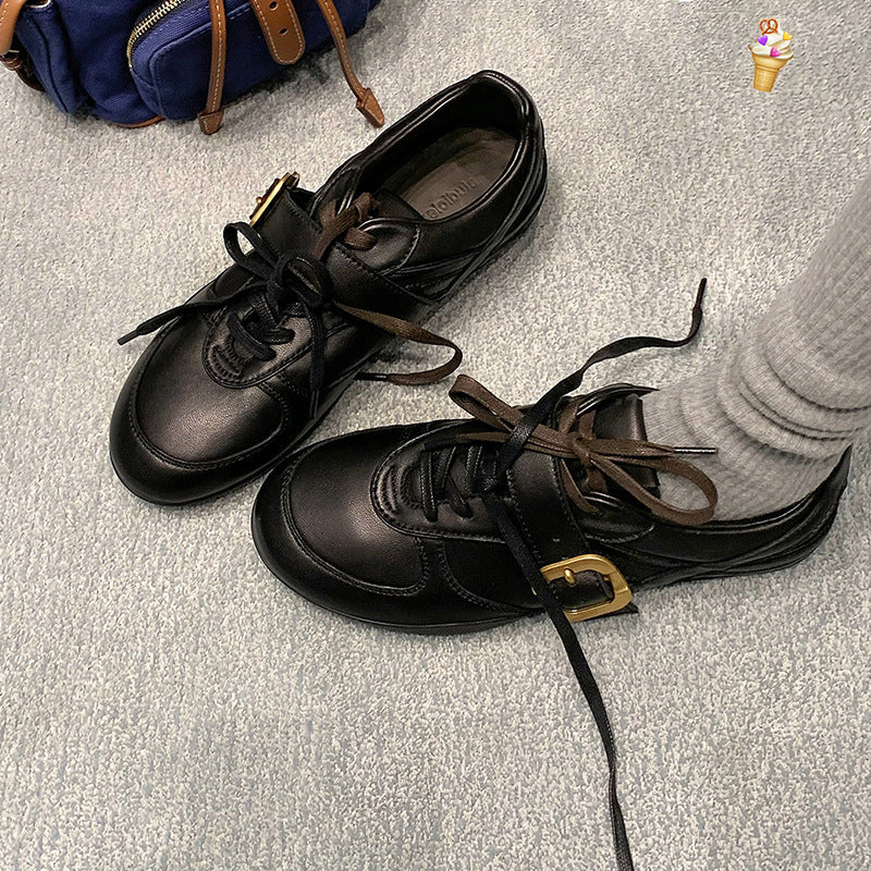 Damen Sneaker Schnallen Detail Komfort Schuhe Sportlich