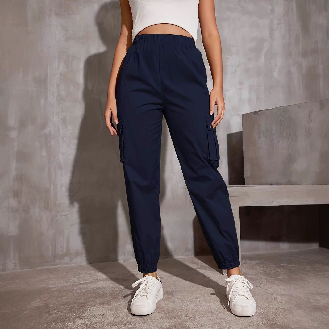 Damen Cargo-Hose Bequem Praktisch Mit Taschen