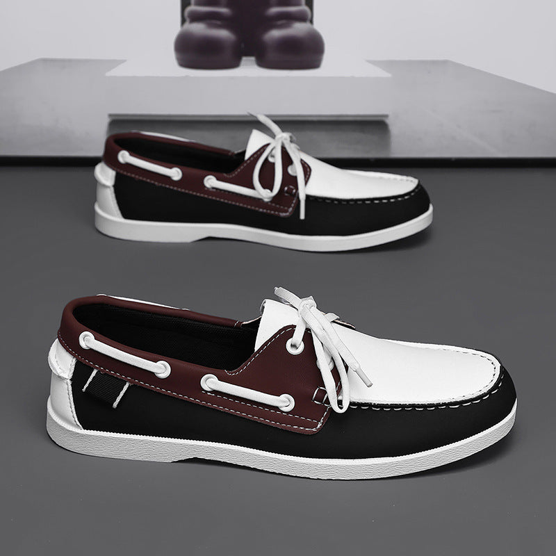 Herren Lederslipper Maritim Sportlich Schwarz - BerlinGlamour