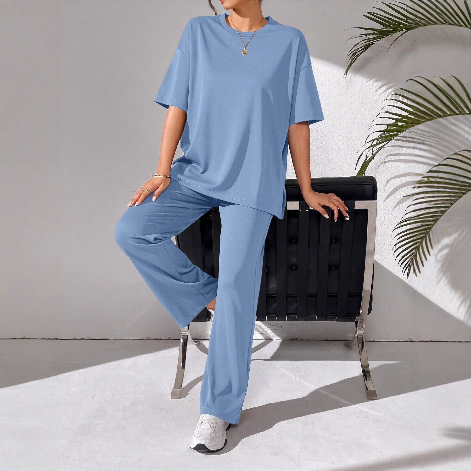 Damen Freizeit Set Weites Oberteil Bequem - BerlinGlamour