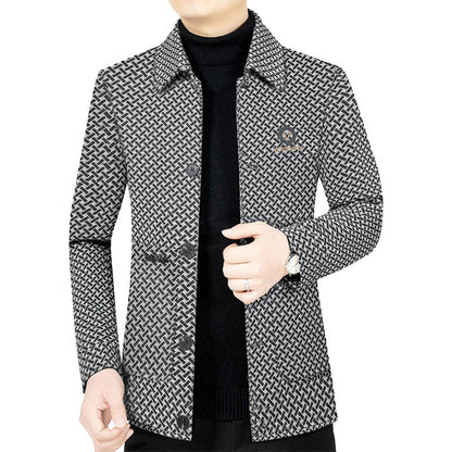 Herrenjacke atmungsaktiv mit Muster Sportlich Casual