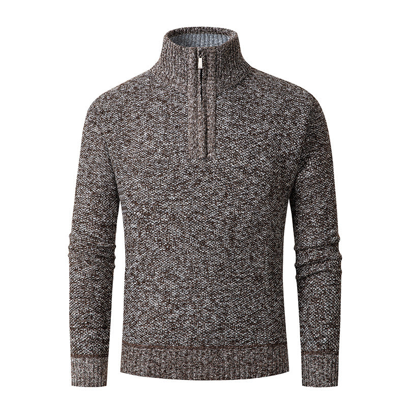 Herren Strickpullover Kuschelig Warm Mit Halbzipper - BerlinGlamour