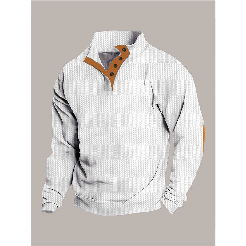 Herren Pullover Modern Strukturiert Kragen Trendy