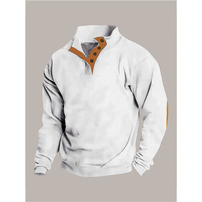 Herren Pullover Modern Strukturiert Kragen Trendy