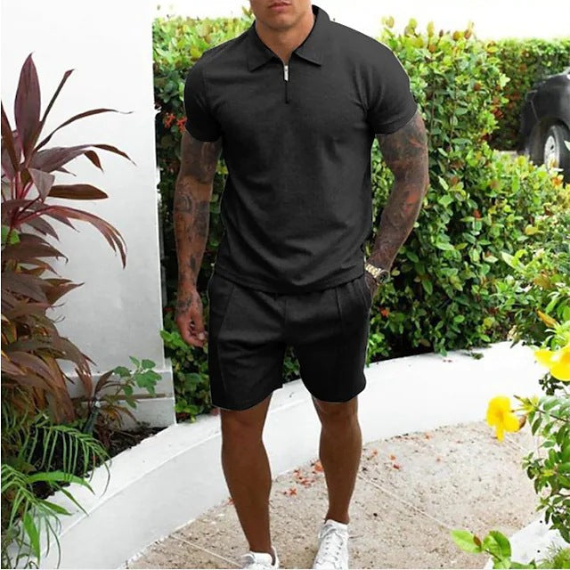 Herren Polo Set Modern Schnitt Funktionskragen